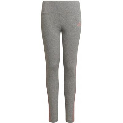 Legginsy adidas 3-Stripes Cotton Tights szare HD4368 128cm Legginsy adidas 3-Stripes Cotton Tights szare HD4368 128cm