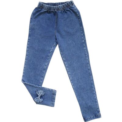 Legginsy dekatyzowane dla dziewczynki GAMET niebieskie 116 Legginsy dekatyzowane dla dziewczynki GAMET niebieskie 116