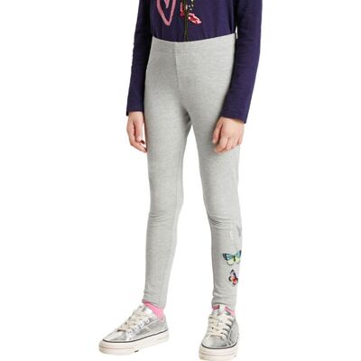Legginsy dziewczęce Desigual Teo szare w motylki -158 Legginsy dziewczęce Desigual Teo szare w motylki -158