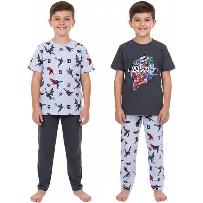 sarcia.eu Liga Sprawiedliwości Piżama dla chłopca z długimi spodniami, Batman Superman Flash, KOMPLET 2 SZTUKI 8-9 lat 134cm sarcia.eu Liga Sprawiedliwości Piżama dla chłopca z długimi spodniami, Batman Superman Flash, KOMPLET 2 SZTUKI 8-9 lat 134cm