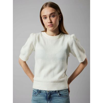 Inny producent LMTD ECRU SWETER DZIECIĘCY Z BUFKAMI I RĘKAWEM 3/4 134-140 6FA Inny producent LMTD ECRU SWETER DZIECIĘCY Z BUFKAMI I RĘKAWEM 3/4 134-140 6FA