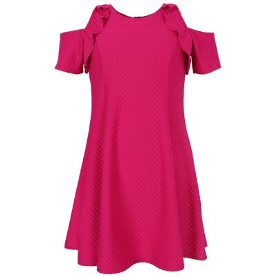 sarcia.eu Malinowa sukienka z wycięciami 8-9 lat 134 cm sarcia.eu Malinowa sukienka z wycięciami 8-9 lat 134 cm