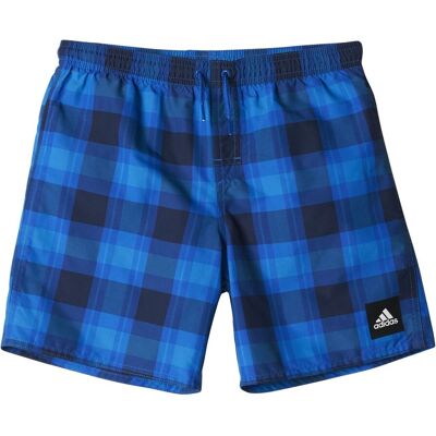 Młodzieżowe Spodenki Niebieskie Adidas Yb Check Sh Ml 140 Młodzieżowe Spodenki Niebieskie Adidas Yb Check Sh Ml 140