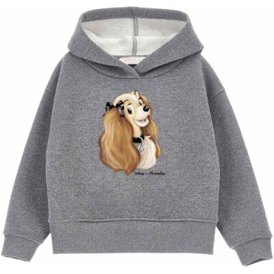 Monnalisa - Felpa C/cappuccio Grigio Lurex 19d609 4005 Monnalisa - Felpa C/cappuccio Grigio Lurex 19d609 4005