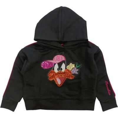 Monnalisa - Felpa Nera 0050 Daffy Strass 19b629 2097 Monnalisa - Felpa Nera 0050 Daffy Strass 19b629 2097