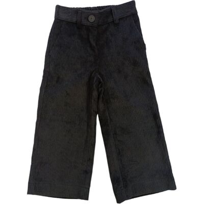 Monnalisa - Pantaloni Nero 0050 Velluto Coste Larghe 17b407 2855 Monnalisa - Pantaloni Nero 0050 Velluto Coste Larghe 17b407 2855