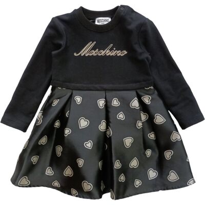 Moschino - Abito Nero 82628 Cuori Mdv0au N0z82 Moschino - Abito Nero 82628 Cuori Mdv0au N0z82