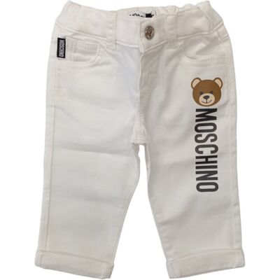 Moschino - Pantalone Bianco 10101 Lungo Mrp02m Lrc01 Moschino - Pantalone Bianco 10101 Lungo Mrp02m Lrc01