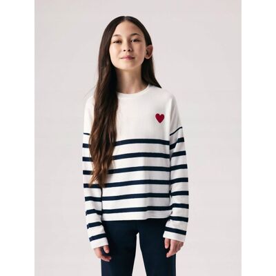 Inny producent NAME IT SWETER DZIECIĘCY ECRU W PASKI Z CZERWONYM SERCEM 92 5GA Inny producent NAME IT SWETER DZIECIĘCY ECRU W PASKI Z CZERWONYM SERCEM 92 5GA