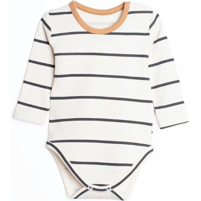 Niemowlęce body bawełniane w paski kremowe Nicol r.86 Niemowlęce body bawełniane w paski kremowe Nicol r.86