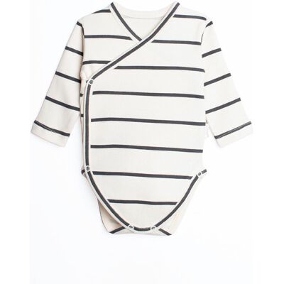 Niemowlęce body dł.rękaw w paski kremowy Nicol r.56 Niemowlęce body dł.rękaw w paski kremowy Nicol r.56