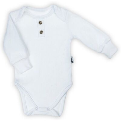 Niemowlęce body polo z długim rękawem białe Nicol,r.62 Niemowlęce body polo z długim rękawem białe Nicol,r.62
