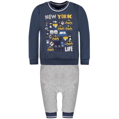 Niemowlęcy chłopiecy komplet bluza spodnie dresowe szare Kanz r.74 Niemowlęcy chłopiecy komplet bluza spodnie dresowe szare Kanz r.74