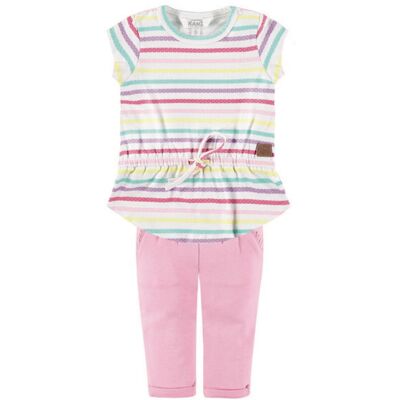 Niemowlęcy komplet letnia tunika + legginsy różowy Kanz r.86 Niemowlęcy komplet letnia tunika + legginsy różowy Kanz r.86