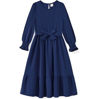 Inny producent PatPat Sukienka Elegancka Gładka Vintage Granatowa Dla Dziewczynek 3-4 lata Inny producent PatPat Sukienka Elegancka Gładka Vintage Granatowa Dla Dziewczynek 3-4 lata