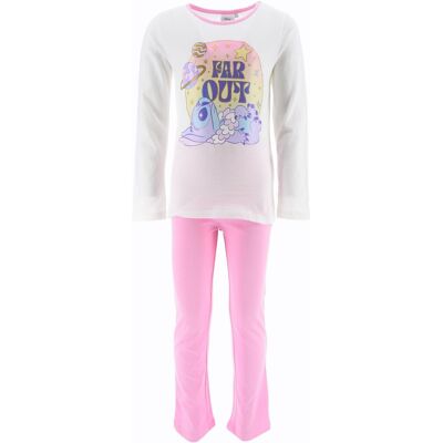 Sun City Piżama dla dziewczynki, Disney Stitch, bawełna, biało-różowa, rozmiar 116 cm Sun City Piżama dla dziewczynki, Disney Stitch, bawełna, biało-różowa, rozmiar 116 cm