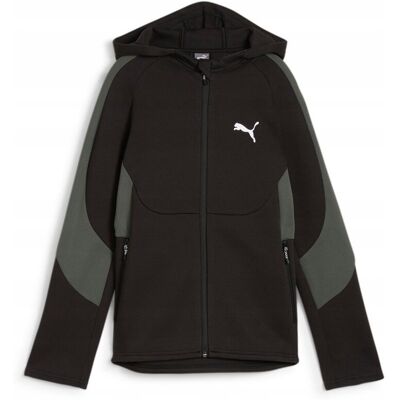 Bluza z Kapturem Puma dla Chłopców - Zamek Cały - Czarny - Rozmiar 7-8 lat Bluza z Kapturem Puma dla Chłopców - Zamek Cały - Czarny - Rozmiar 7-8 lat
