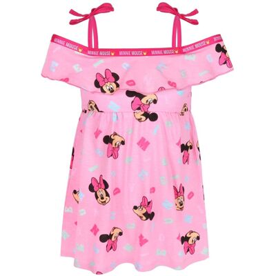 sarcia.eu Różowa, letnia sukienka hiszpanka w literki Myszka Minnie DISNEY 7 lat 122 cm sarcia.eu Różowa, letnia sukienka hiszpanka w literki Myszka Minnie DISNEY 7 lat 122 cm