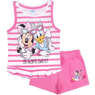 sarcia.eu Różowy komplet bluzka i krótkie spodenki z Myszką Minnie i Daisy 8 lat 128 cm sarcia.eu Różowy komplet bluzka i krótkie spodenki z Myszką Minnie i Daisy 8 lat 128 cm