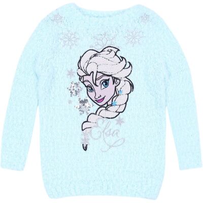 sarcia.eu Seledynowy sweter ELSA KRAINA LODU 18-24 m 92 cm sarcia.eu Seledynowy sweter ELSA KRAINA LODU 18-24 m 92 cm