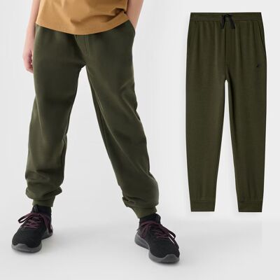 Spodnie Chłopięce 4F Joggery Sportowe Khaki 4FJWMM00TTROM0810 Khaki 146 Spodnie Chłopięce 4F Joggery Sportowe Khaki 4FJWMM00TTROM0810 Khaki 146