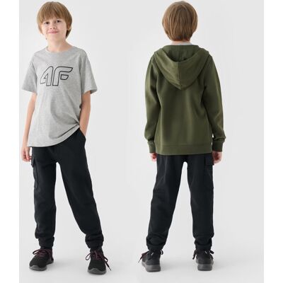 Spodnie Dresowe Chłopięce 4F Joggery Sportowe Czarne 4FJWAW24TTROM760 Czarny 140 Spodnie Dresowe Chłopięce 4F Joggery Sportowe Czarne 4FJWAW24TTROM760 Czarny 140