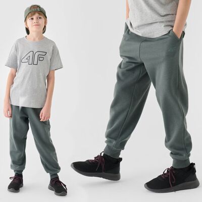 Spodnie Dresowe Chłopięce 4F Joggery Sportowe Zielone 4FJWAW24TTROM761 Zielony 158 Spodnie Dresowe Chłopięce 4F Joggery Sportowe Zielone 4FJWAW24TTROM761 Zielony 158