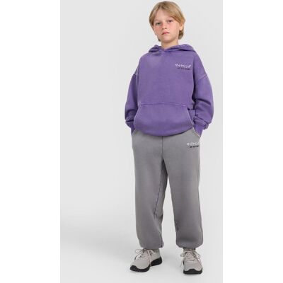 Spodnie dresowe joggery chłopięce 4F 4FJRAW25TTROM1528-24S Szary 164 Spodnie dresowe joggery chłopięce 4F 4FJRAW25TTROM1528-24S Szary 164