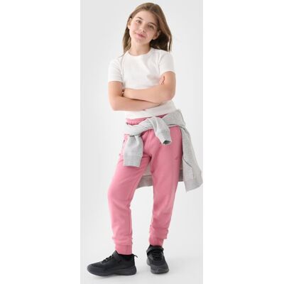 Spodnie dresowe joggery dziewczęce 4F 4FJWMM00TTROF0828-56S Różowy Spodnie dresowe joggery dziewczęce 4F 4FJWMM00TTROF0828-56S Różowy