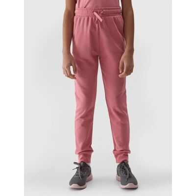Spodnie dresowe joggery dziewczęce 4F 4FJWSS24TTROF587-54S Różowy Spodnie dresowe joggery dziewczęce 4F 4FJWSS24TTROF587-54S Różowy