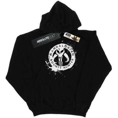 Disney Star Wars Męska Bluza Z Kapturem The Mandalorian Bounty Hunter Splatter Skull Hoodie (S (52-55 Cm) / Czarny) Disney Star Wars Męska Bluza Z Kapturem The Mandalorian Bounty Hunter Splatter Skull Hoodie (S (52-55 Cm) / Czarny)