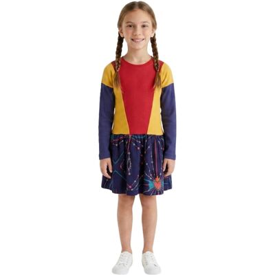 Sukienka dziewczęca Desigual Momo z długim rękawem -134 Sukienka dziewczęca Desigual Momo z długim rękawem -134