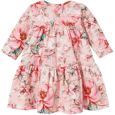 Ewa Collection Sukienka niemowlęca z przeszyciami Candy flower, długi rękaw 68 Ewa Collection Sukienka niemowlęca z przeszyciami Candy flower, długi rękaw 68