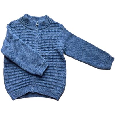 Sweter dziecięcy Chicco kardigan zasuwany niebieski-80 Sweter dziecięcy Chicco kardigan zasuwany niebieski-80