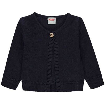 Sweter dziewczęcy, rozpinany, granatowy, Kanz Sweter dziewczęcy, rozpinany, granatowy, Kanz
