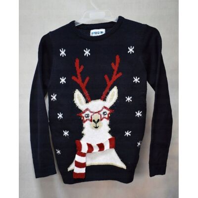Sweter Świąteczny Lama Granatowy 98/104 *Youngstyle* Sweter Świąteczny Lama Granatowy 98/104 *Youngstyle*