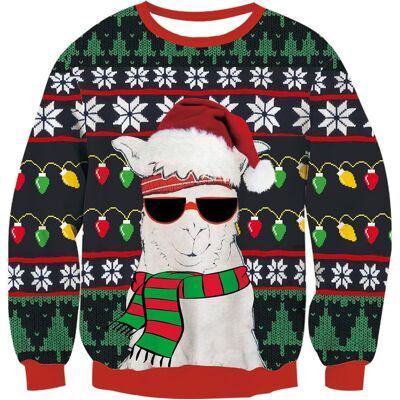 Inny producent Świąteczny Sweter Dziecięcy Dzianinowy Ciepły Wzór Alpaki 7-8 Lat Inny producent Świąteczny Sweter Dziecięcy Dzianinowy Ciepły Wzór Alpaki 7-8 Lat