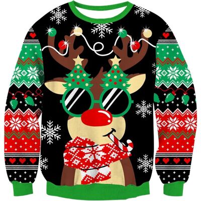 Inny producent Świąteczny Sweter Dziecięcy Dzianinowy Ciepły Wzór Renifera 11-12 Lat Inny producent Świąteczny Sweter Dziecięcy Dzianinowy Ciepły Wzór Renifera 11-12 Lat