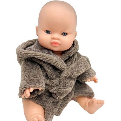 Przytullale Szlafrok Frotte Dla Lalki Miniland 38Cm I Paola Reina 34Cm, Brązowy Przytullale Szlafrok Frotte Dla Lalki Miniland 38Cm I Paola Reina 34Cm, Brązowy