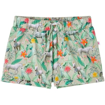vidaXL Szorty dziecięce ze sznurkiem, jasne khaki, 116 vidaXL Szorty dziecięce ze sznurkiem, jasne khaki, 116