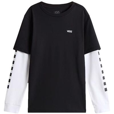 T-Shirt Dziecięcy Z Długim Rękawem (8-14lat) Vans Long Check Twofer Black/white Vn0a49oyy281 Xl T-Shirt Dziecięcy Z Długim Rękawem (8-14lat) Vans Long Check Twofer Black/white Vn0a49oyy281 Xl