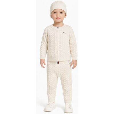 Inny producent TOMMY HILFIGER KOMPLET DZIECIĘCY BIAŁY SWETEREK SPODNIE 56cm 1I4A Inny producent TOMMY HILFIGER KOMPLET DZIECIĘCY BIAŁY SWETEREK SPODNIE 56cm 1I4A