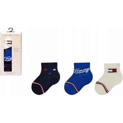 Tommy Hilfiger SKARPETKI DZIECIĘCE NIEMOWLĘCE PREZENT 3P GIFTBOX r.15-18 Tommy Hilfiger SKARPETKI DZIECIĘCE NIEMOWLĘCE PREZENT 3P GIFTBOX r.15-18