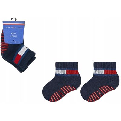 Tommy Hilfiger SKARPETY SKARPETKI DZIECIĘCE 2 PARY GRANATOWE r.19-22 Tommy Hilfiger SKARPETY SKARPETKI DZIECIĘCE 2 PARY GRANATOWE r.19-22