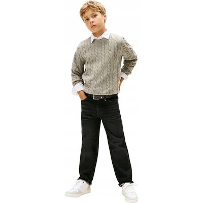Inny producent TOMMY HILFIGER SWETER DZIECIĘCY WARKOCZOWY SZARY Z BAWEŁNY 140 16BA Inny producent TOMMY HILFIGER SWETER DZIECIĘCY WARKOCZOWY SZARY Z BAWEŁNY 140 16BA