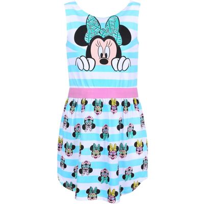 sarcia.eu Turkusowo-biała sukienka w paski Myszka Minnie DISNEY 6 lat 116 cm sarcia.eu Turkusowo-biała sukienka w paski Myszka Minnie DISNEY 6 lat 116 cm