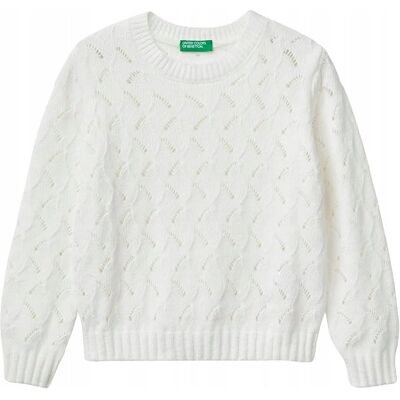 Inny producent UNITED COLORS OF BENETTON BIAŁY AŻUROWY DZIECIĘCY SWETER 98 17BA Inny producent UNITED COLORS OF BENETTON BIAŁY AŻUROWY DZIECIĘCY SWETER 98 17BA