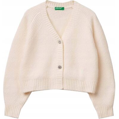 Inny producent UNITED COLORS OF BENETTON KREMOWY SWETER Z GUZIKIEM DZIANINOWY 140 16BA Inny producent UNITED COLORS OF BENETTON KREMOWY SWETER Z GUZIKIEM DZIANINOWY 140 16BA