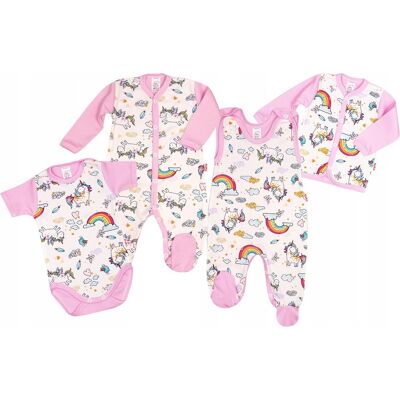 WYPRAWKA BODY KRÓTKIE pajac śpioch kaftan JEDNOROŻCE 62 KLEKLE WYPRAWKA BODY KRÓTKIE pajac śpioch kaftan JEDNOROŻCE 62 KLEKLE