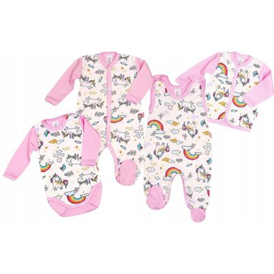 WYPRAWKA BODY pajac śpioch kaftan JEDNOROŻCE 56 KLEKLE WYPRAWKA BODY pajac śpioch kaftan JEDNOROŻCE 56 KLEKLE